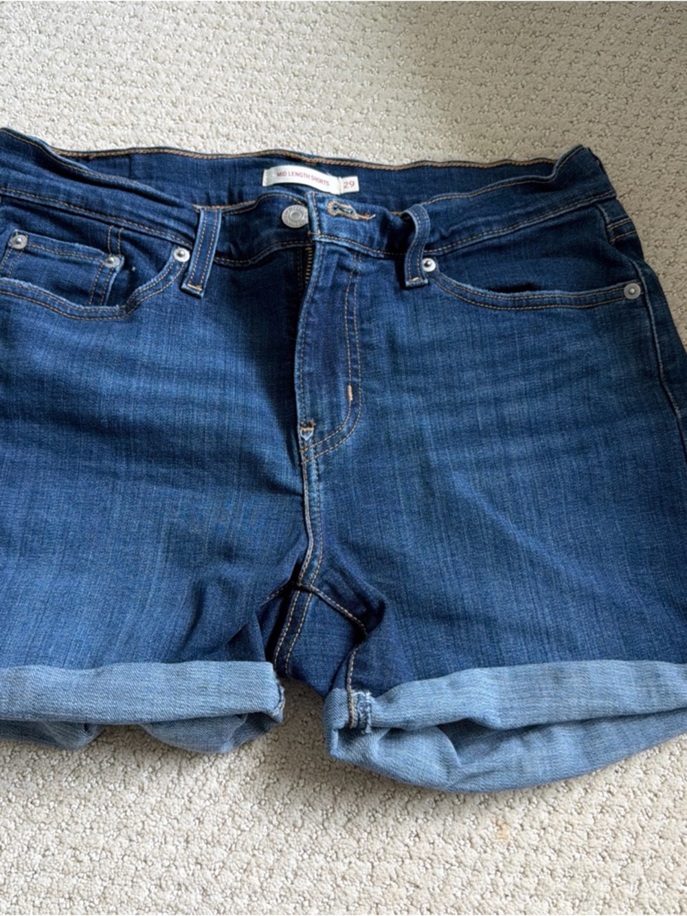 Levi's Dark Blue Denim Jean Shorts